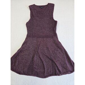 American Eagle Outfitters Metallic Knit Dress M Purple Cocktail Holiday